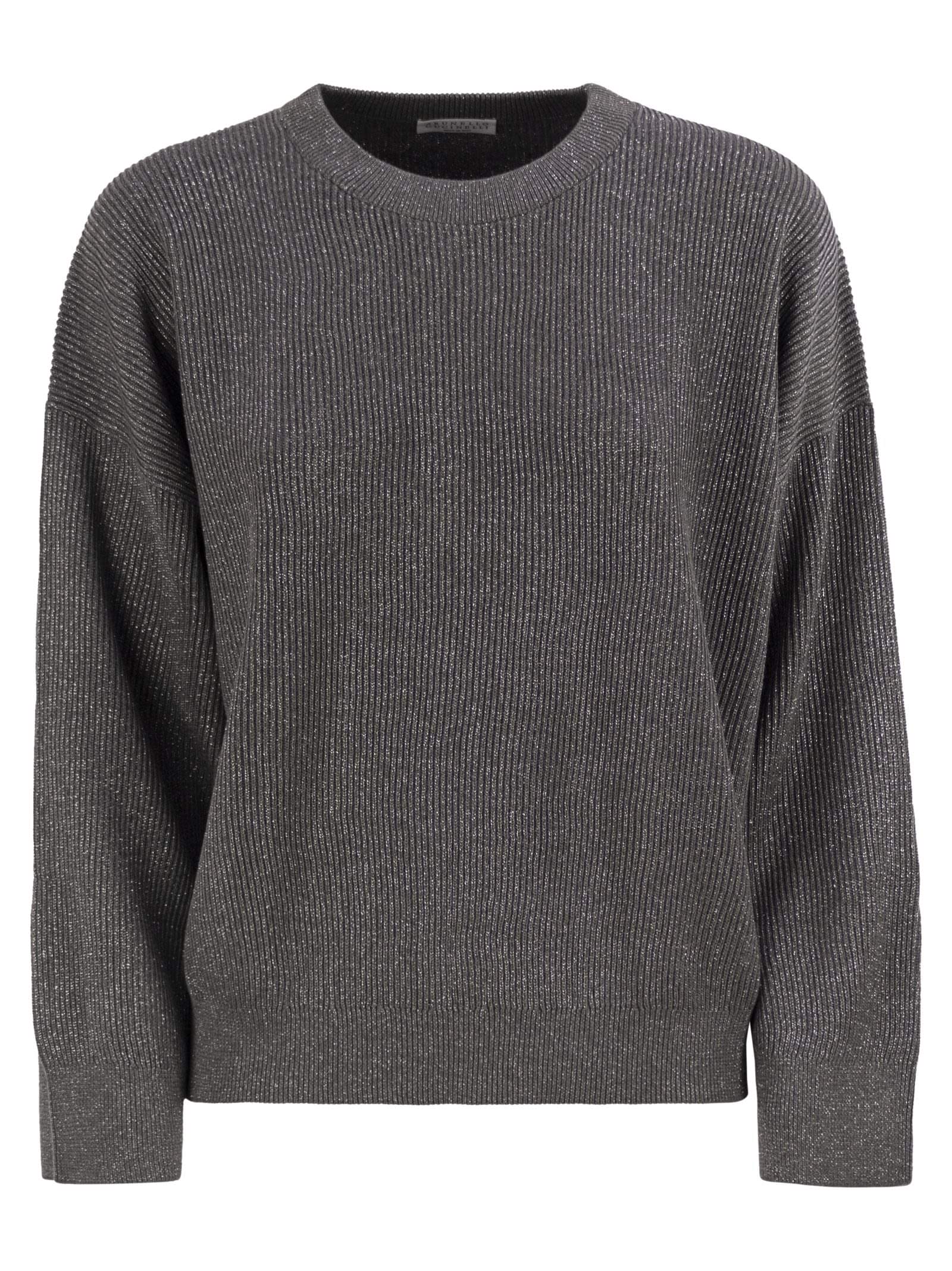 Brunello Cucinelli Women Cotton And Viscose Rib Sweater