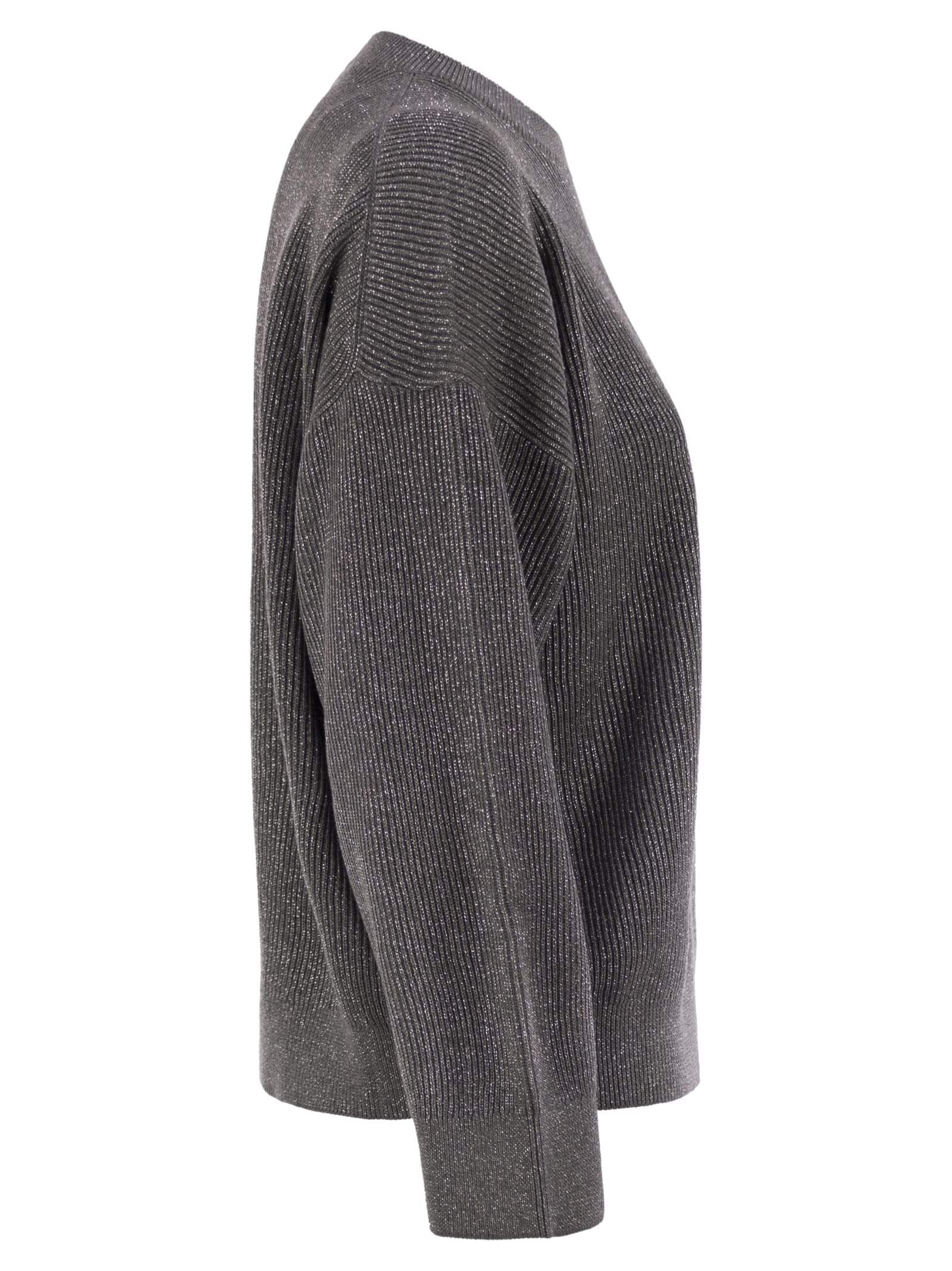 Brunello Cucinelli Women Cotton And Viscose Rib Sweater