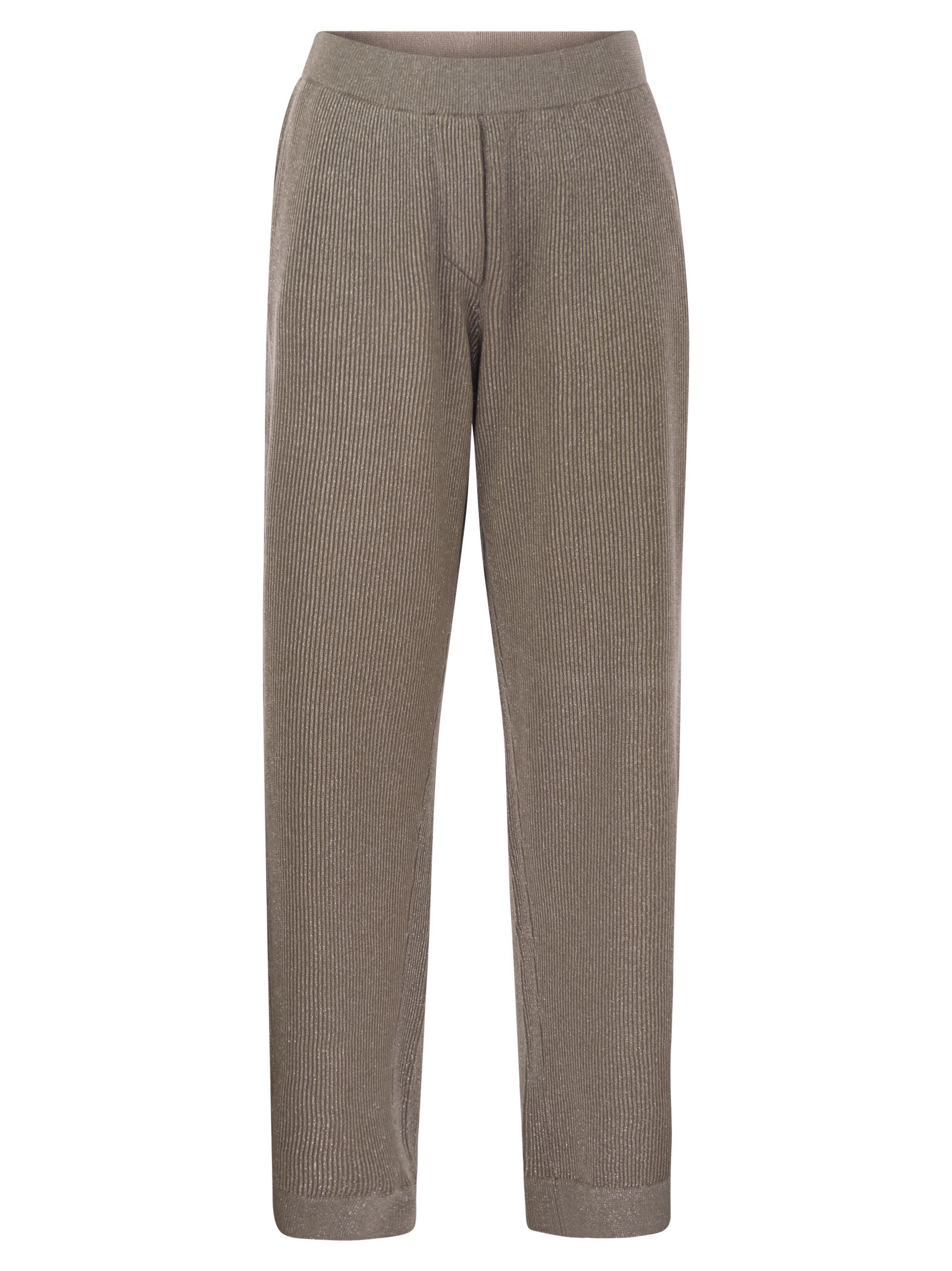 Brunello Cucinelli Women English Rib Cotton And Viscose Pants by Luosophy