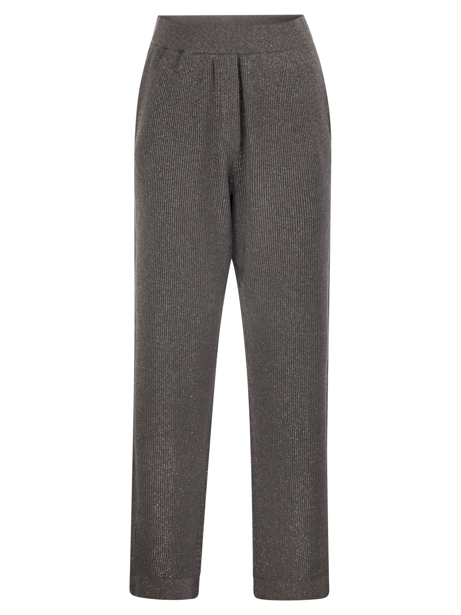 Brunello Cucinelli Women English Rib Cotton And Viscose Pants by Luosophy