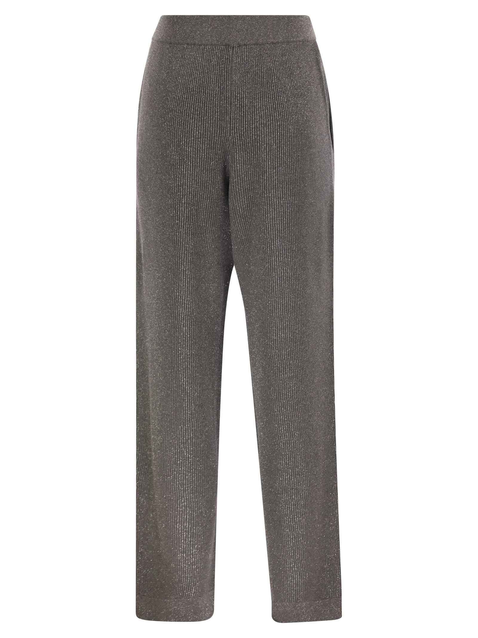 Brunello Cucinelli Women English Rib Cotton And Viscose Pants by Luosophy