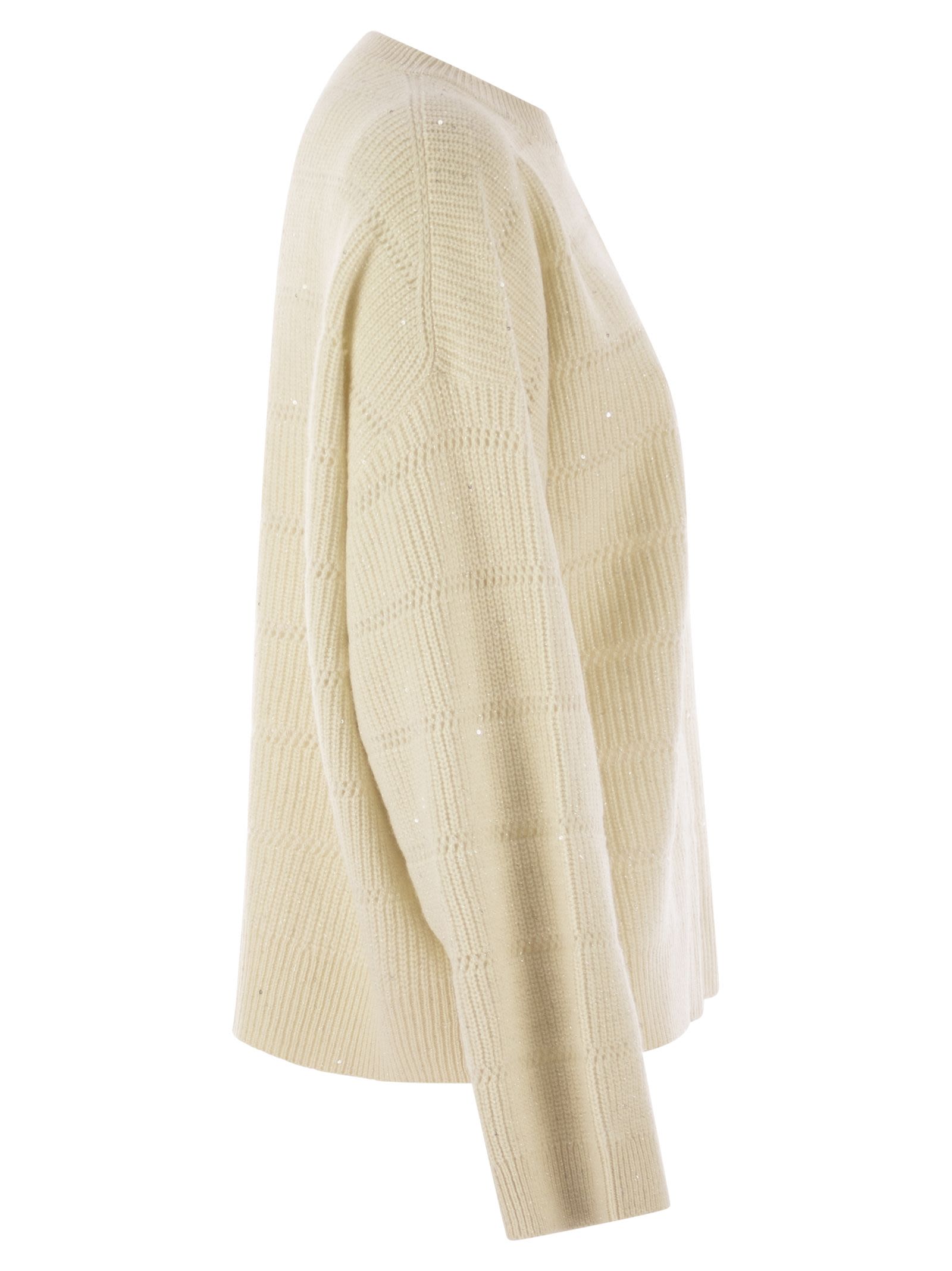 Brunello Cucinelli Women Cashmere And Wool Crew-Neck Sweater by Luosophy