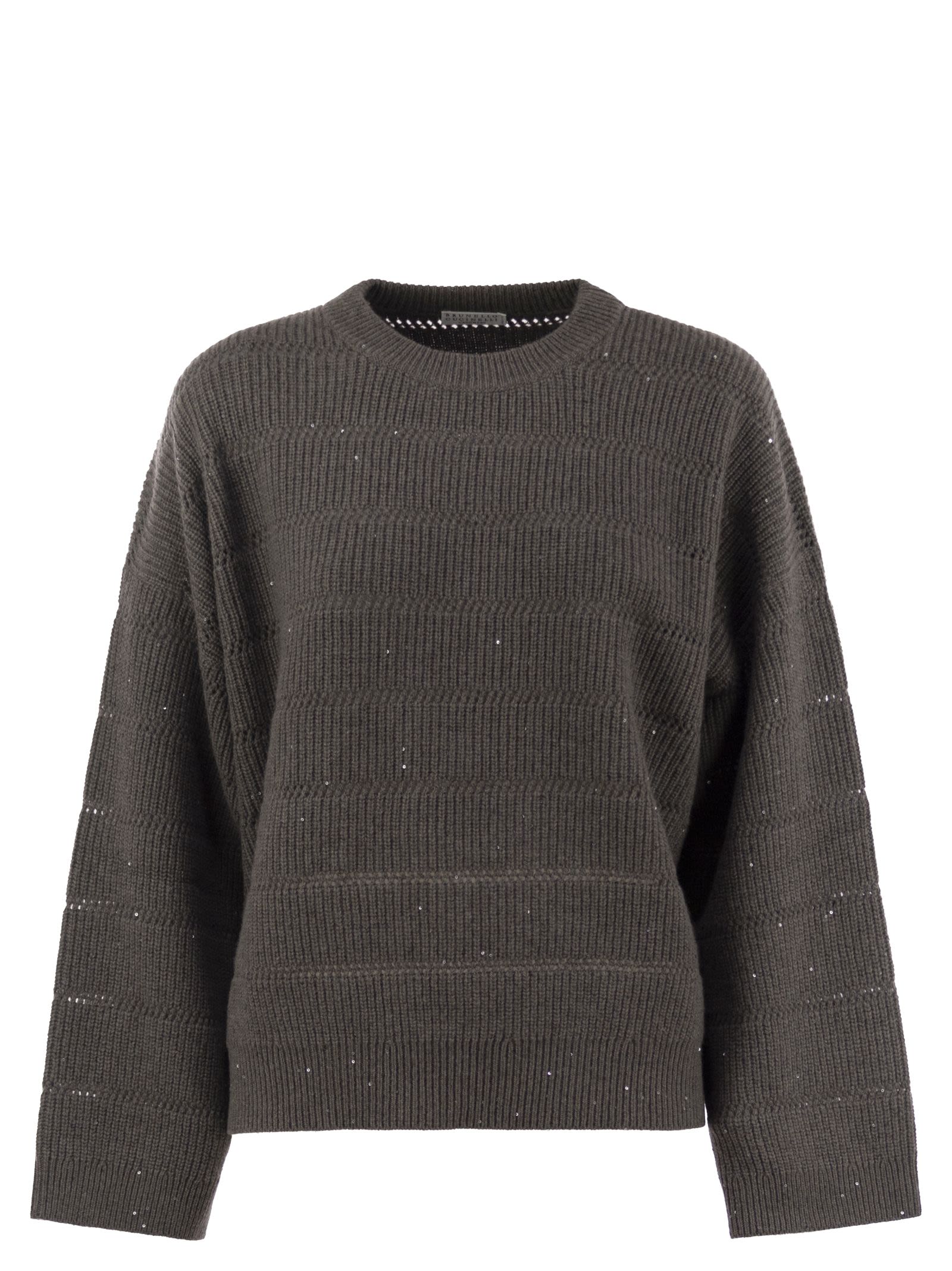Brunello Cucinelli Women Cashmere And Wool Crew-Neck Sweater by Luosophy