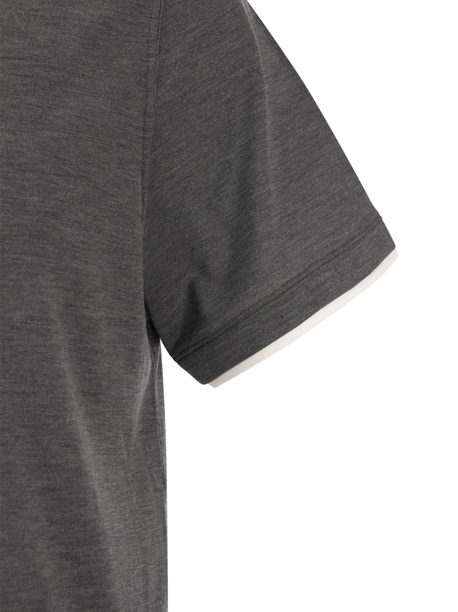 Brunello Cucinelli Men Silk And Cotton T-Shirt DestGlow