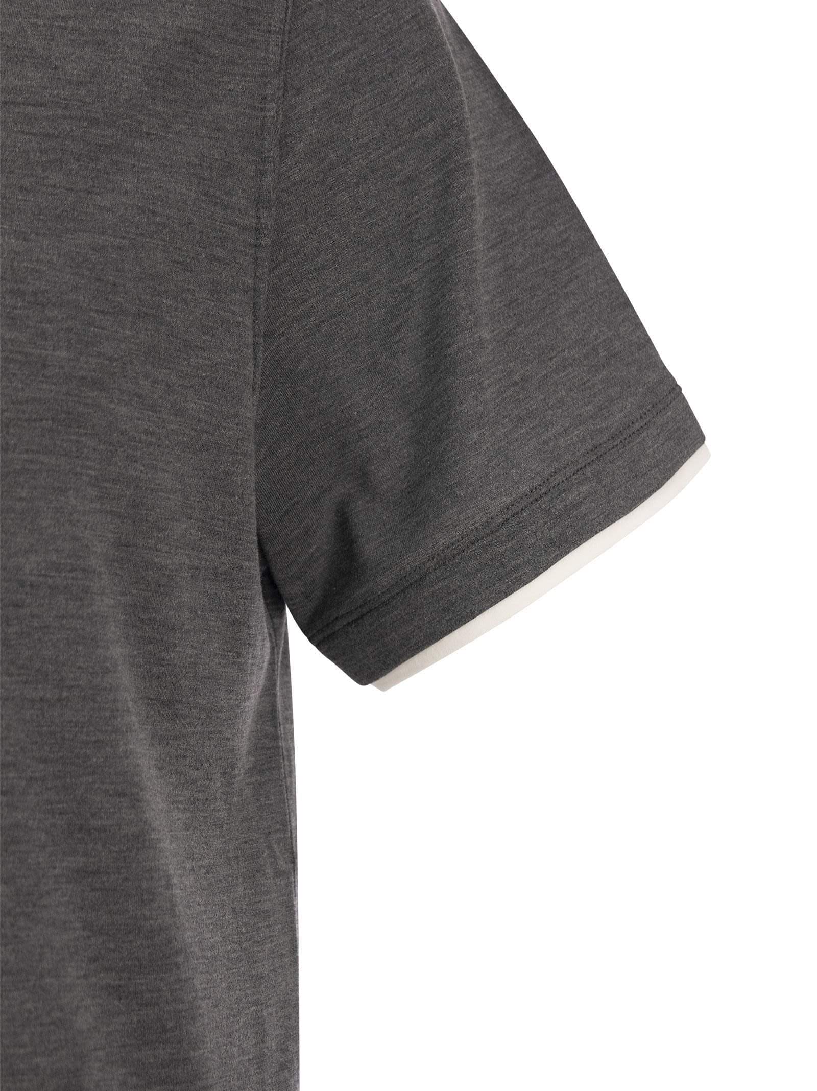 Brunello Cucinelli Men Silk And Cotton T-Shirt