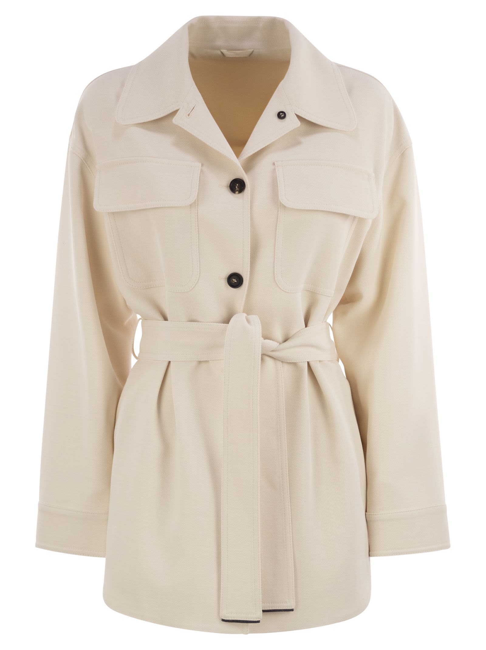 Brunello Cucinelli Women Viscose And Wool Safari Jacket by Luosophy