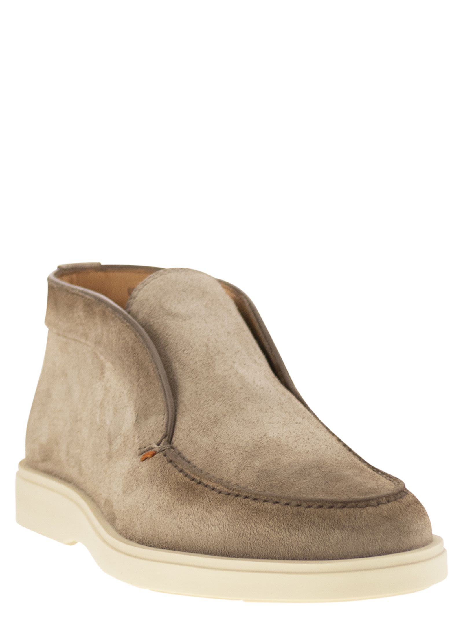 Santoni Men Suede Desert Boot by Luosophy