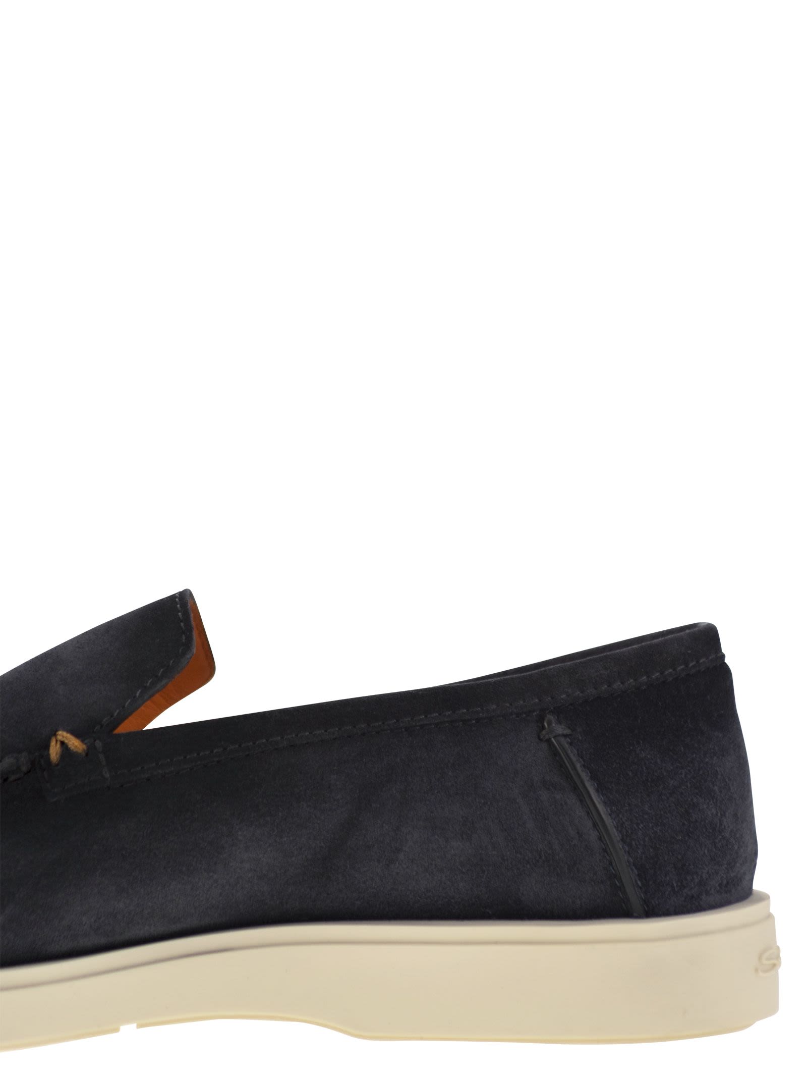 Santoni Men Suede Moccasin by Luosophy