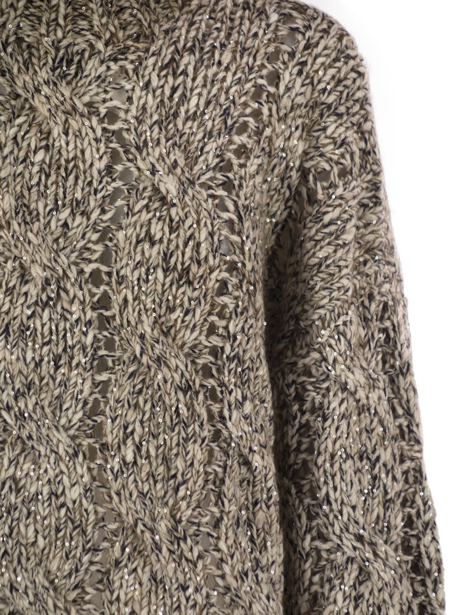 Brunello Cucinelli Women Soft Wool, Cashmere And Mohair Turtleneck Sweater With Braided Design by Luosophy