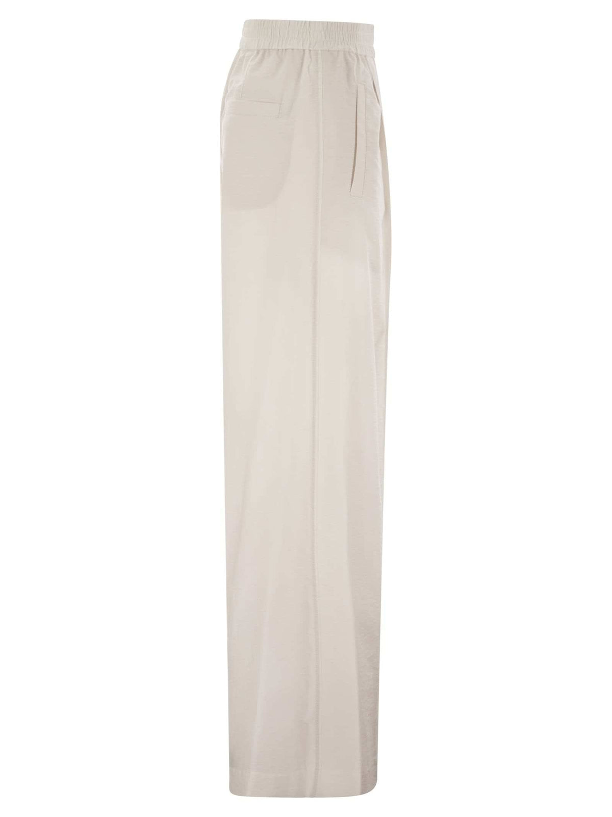 Brunello Cucinelli Women Loose Fit Cotton Trousers