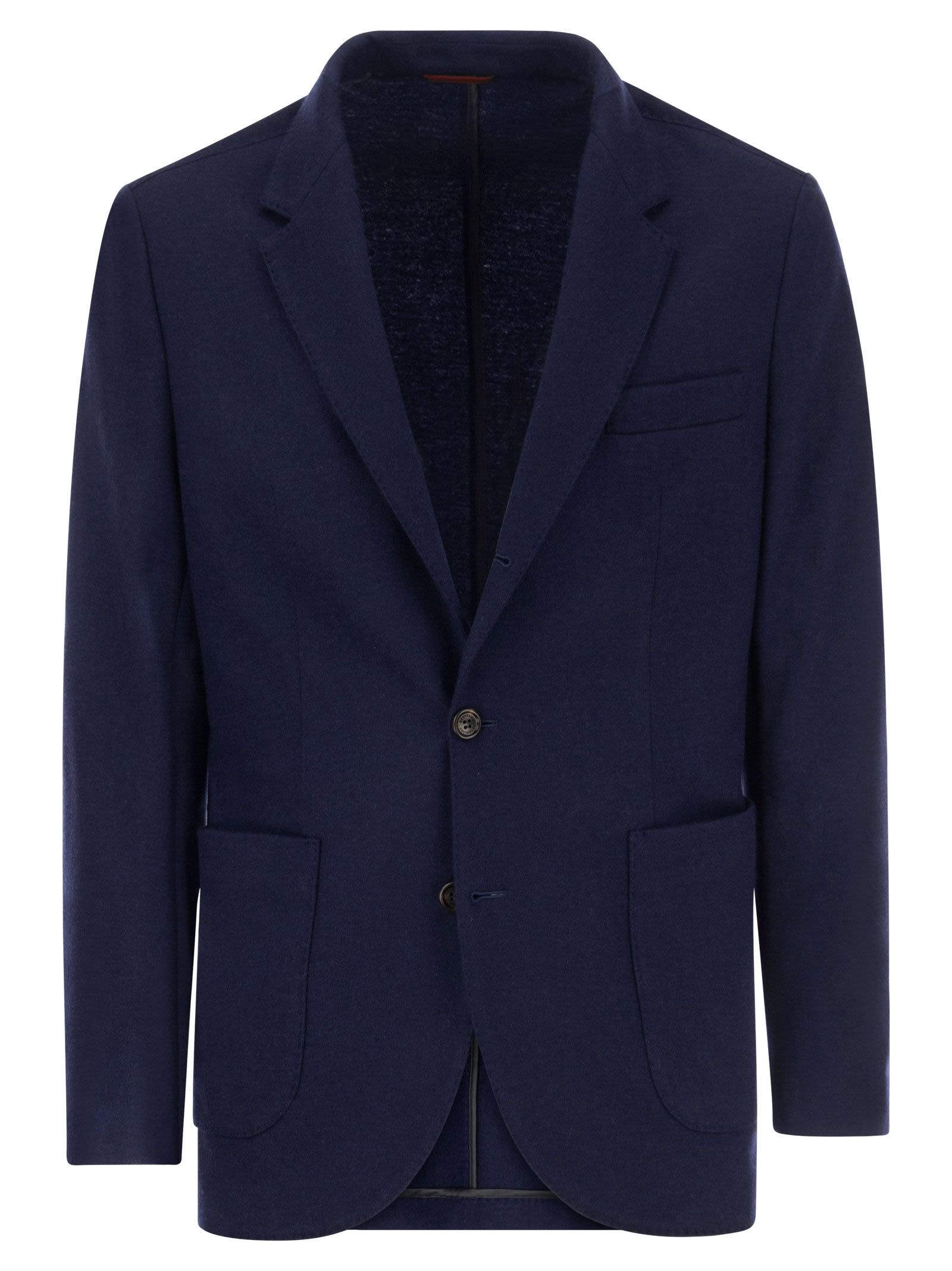 Brunello Cucinelli Men Cashmere Jersey Blazer With Patch Pockets by Luosophy