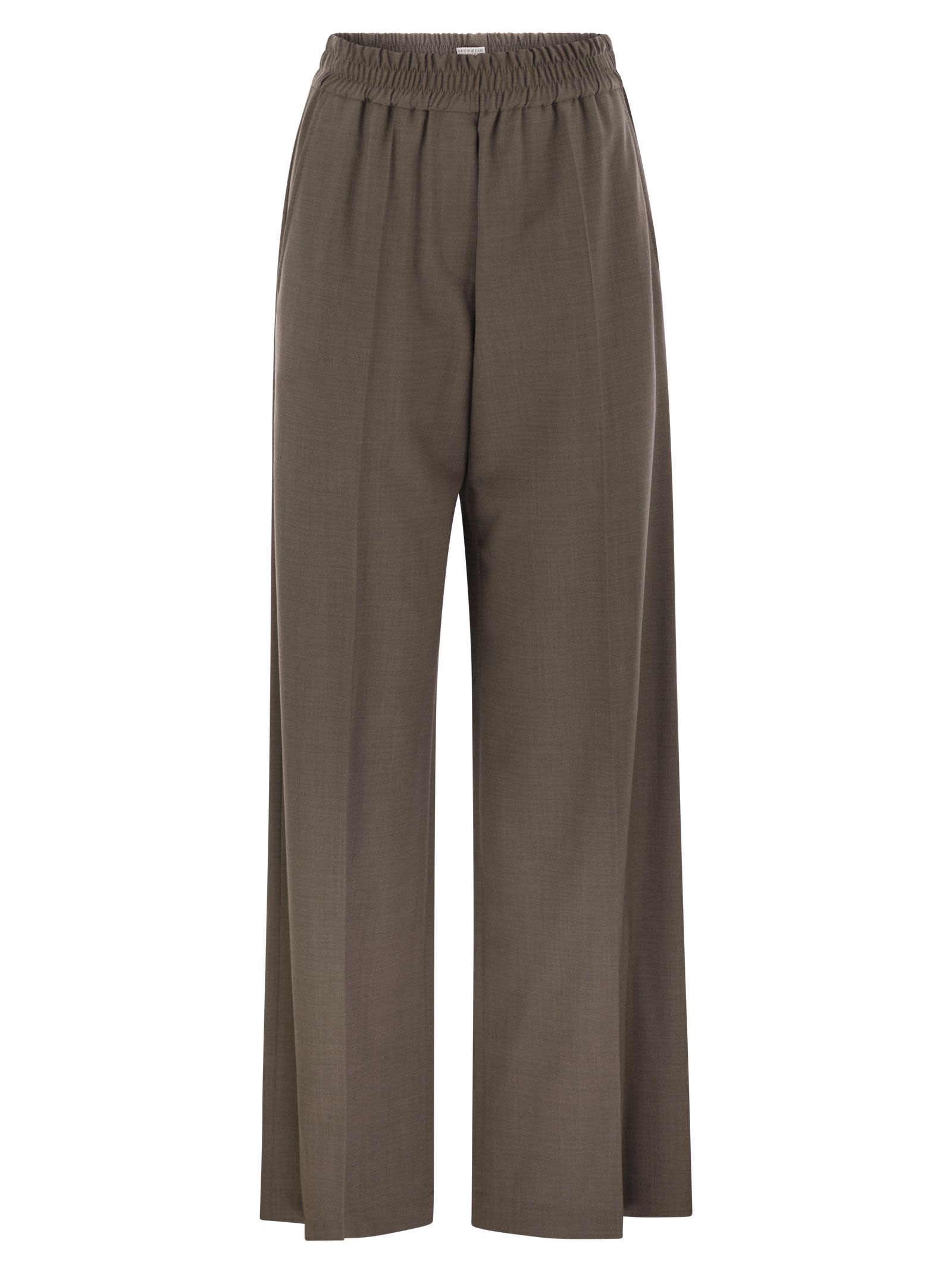 Brunello Cucinelli Women Tropical Luxury Wool Loose Trousers by Luosophy