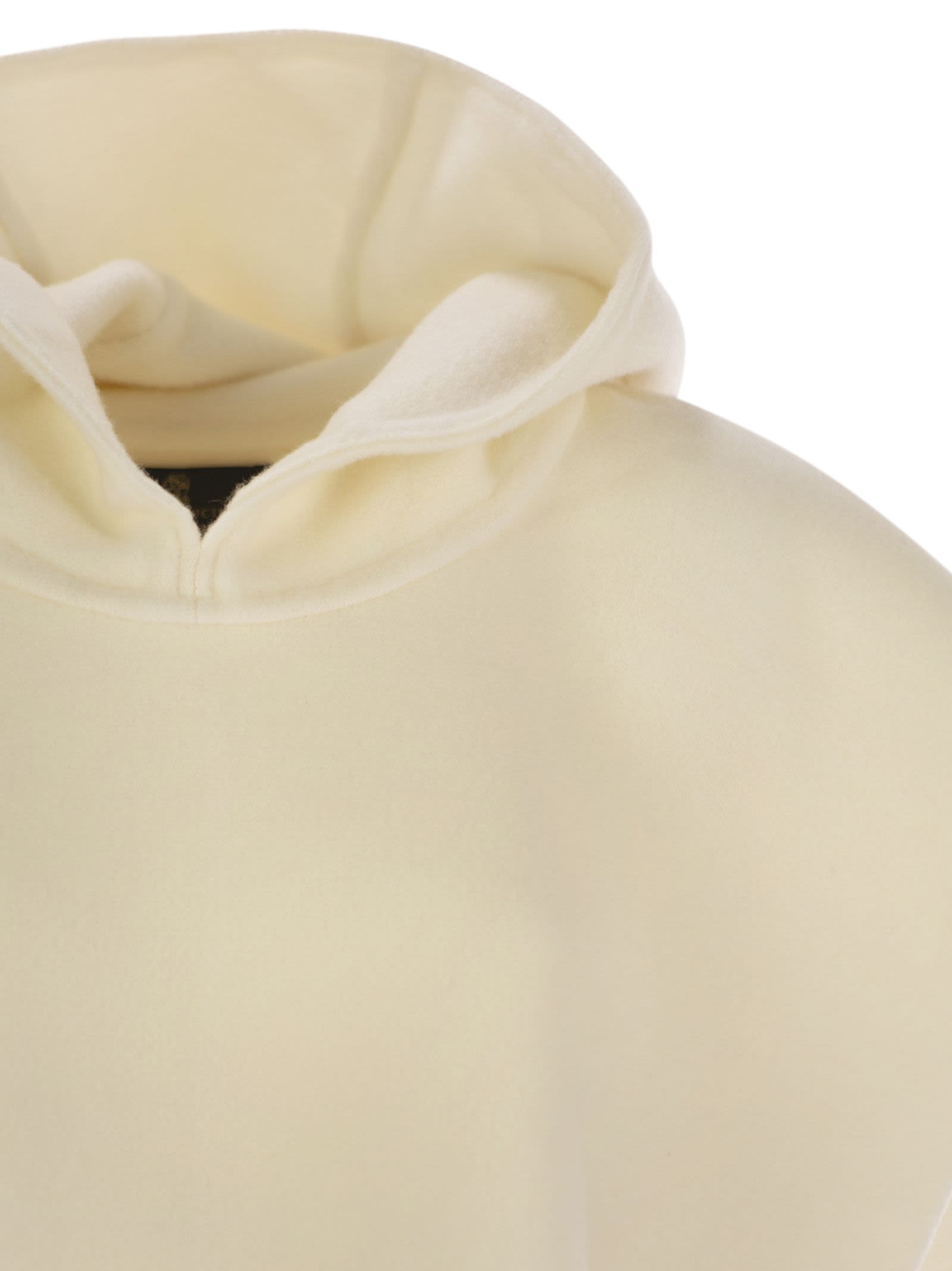 Brunello Cucinelli Women Double Knit Wool And Cashmere Poncho With Hood And Fringes by Luosophy