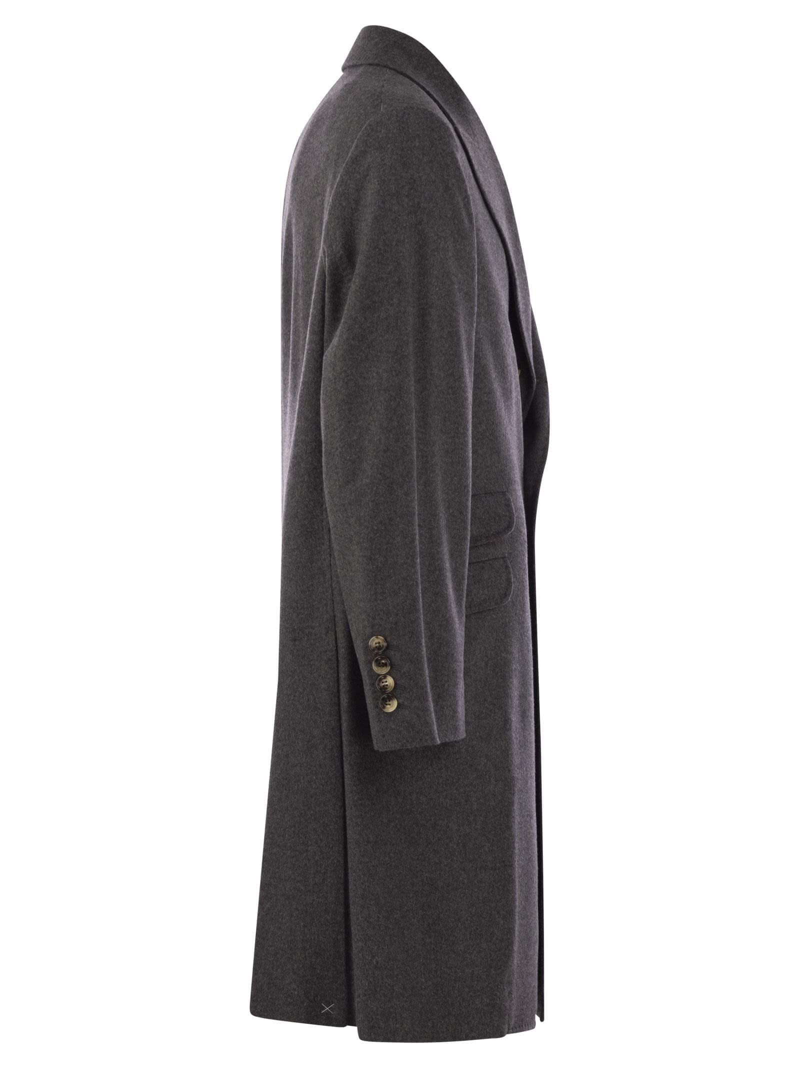 Brunello Cucinelli Men Wool And Cashmere Coat