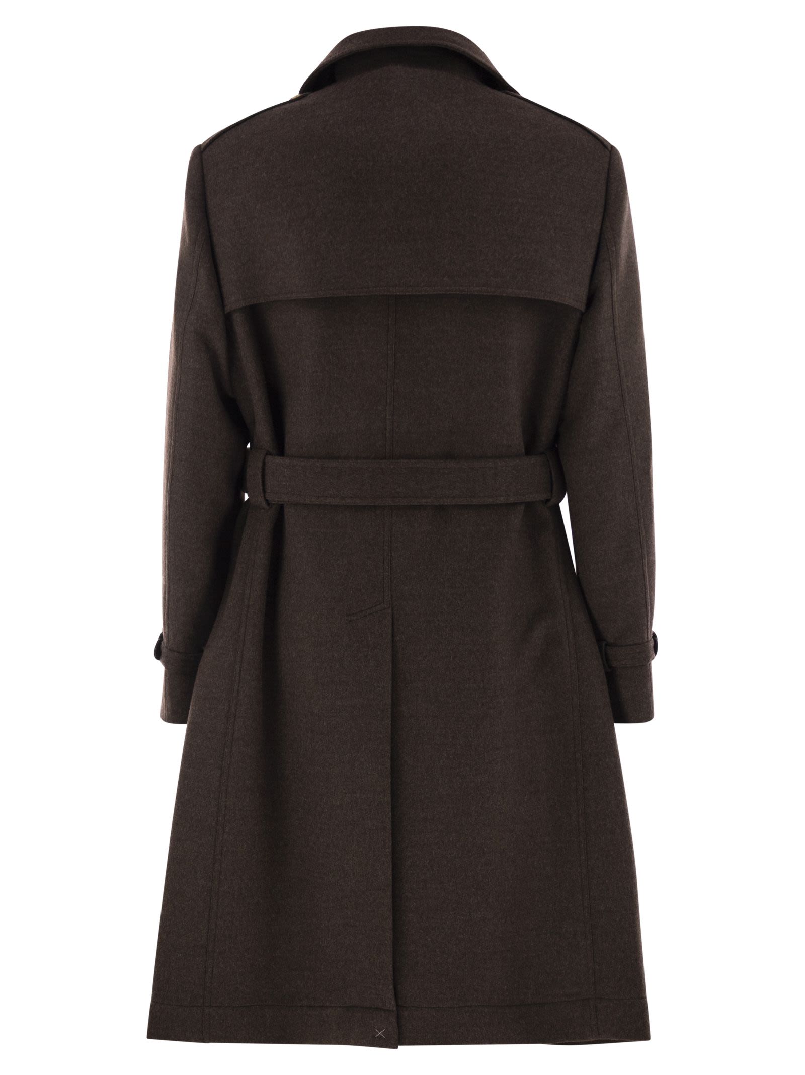 Brunello Cucinelli Men Wool Trench by Luosophy