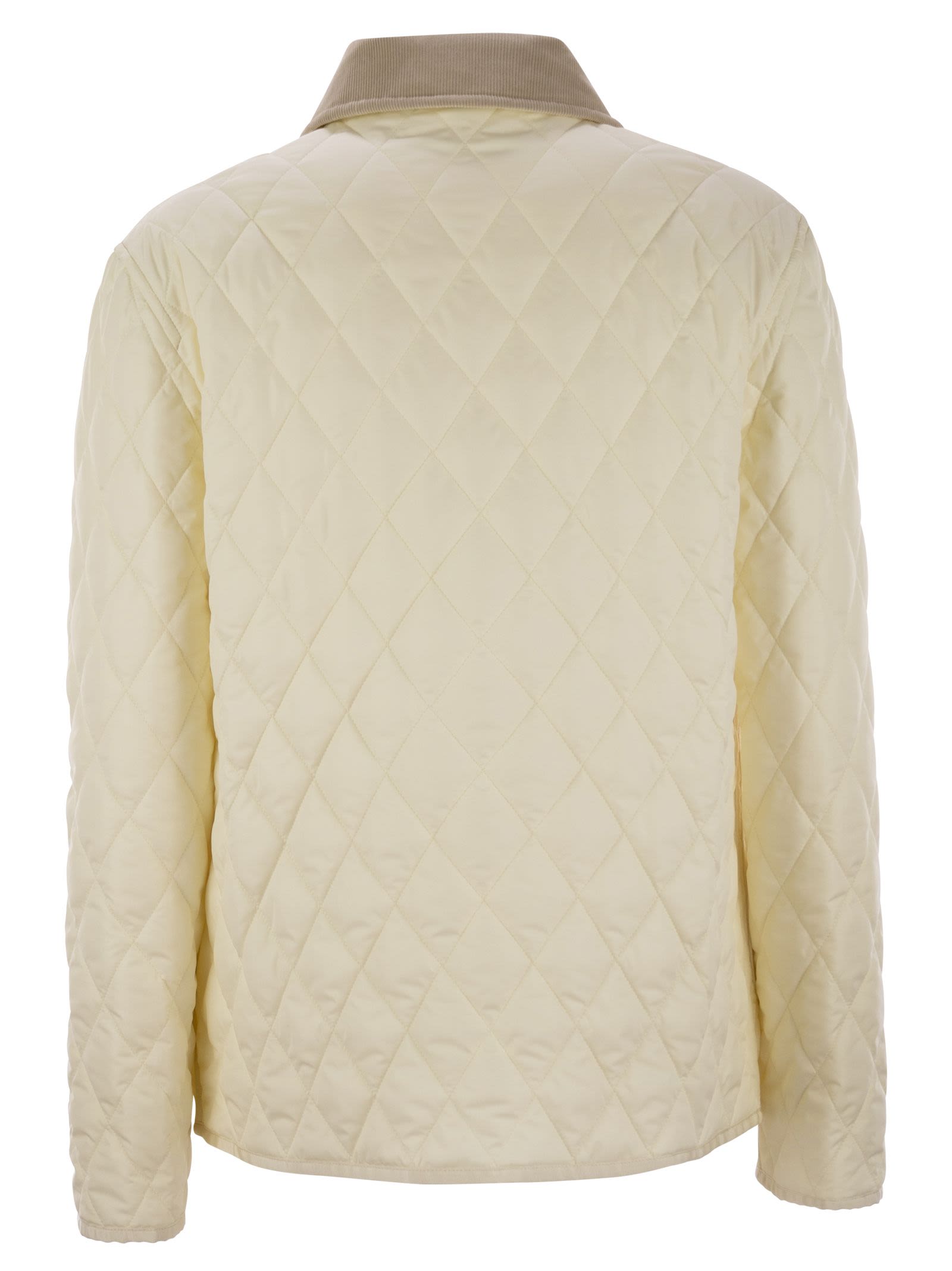 Fay Women Diamond Quilted Nylon Shirt Jacket by Luosophy