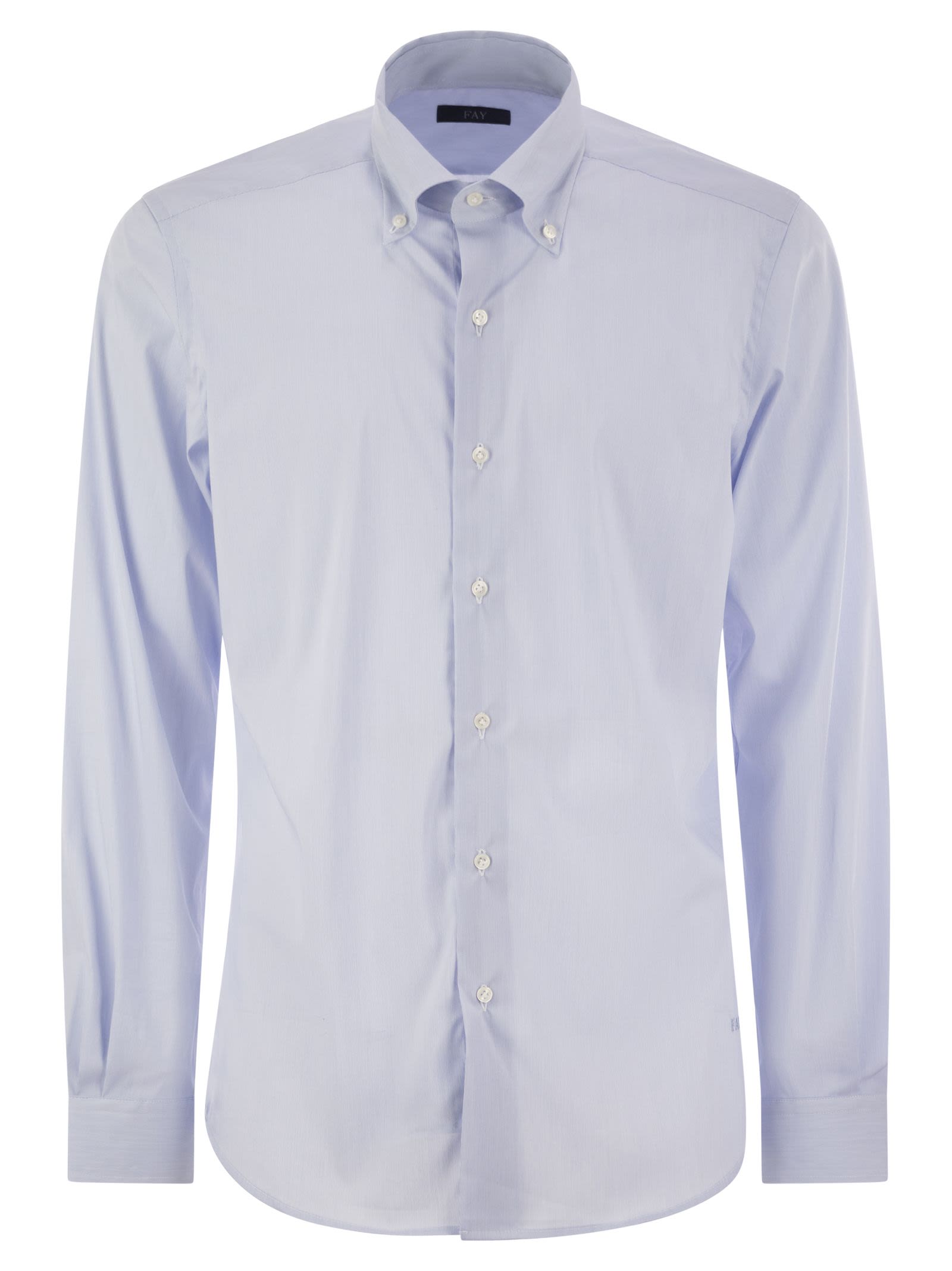 Fay Men Stretch Cotton Shirt by Luosophy