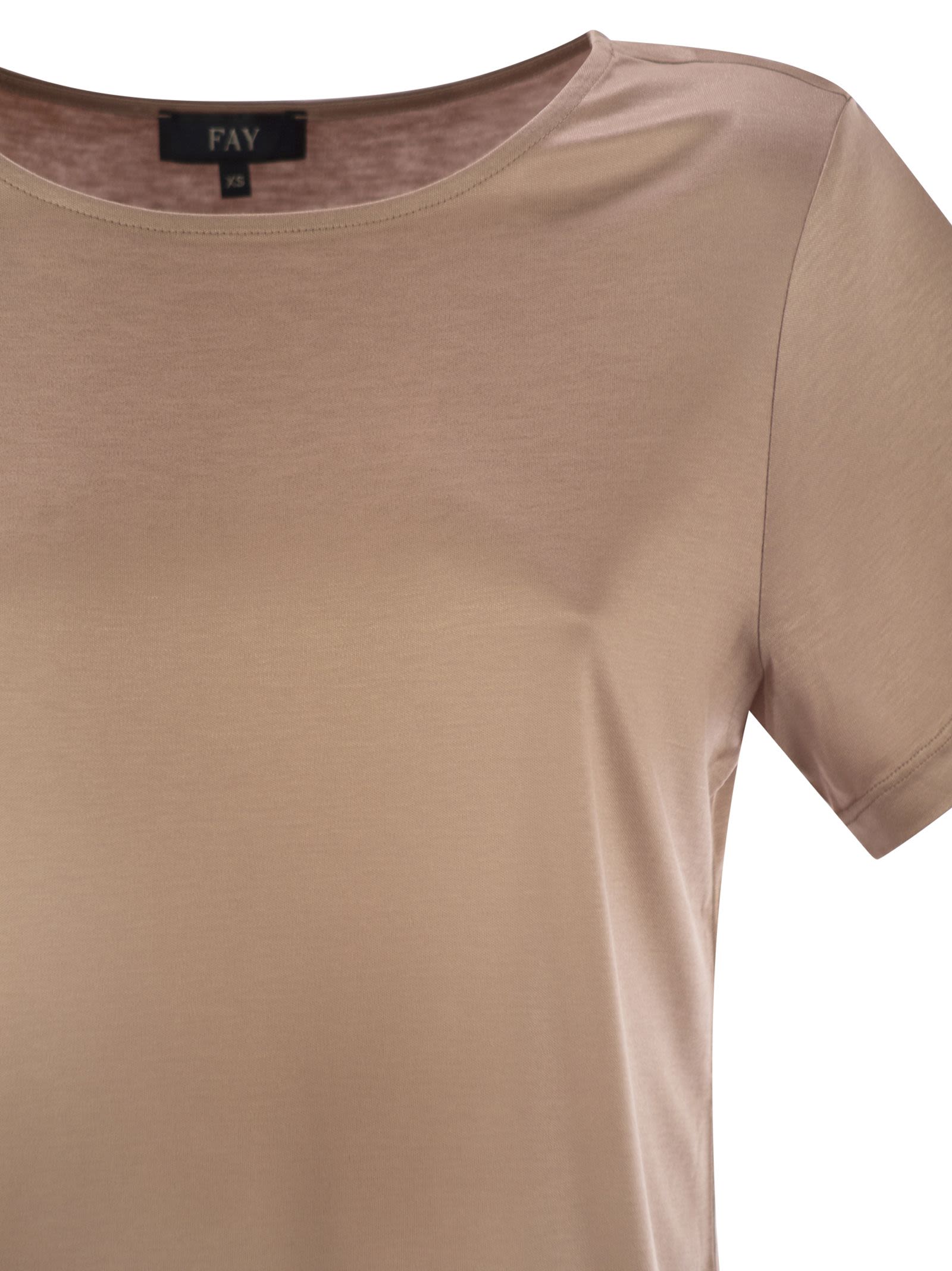 Fay Women Jersey T-Shirt With Boat Neckline by Luosophy
