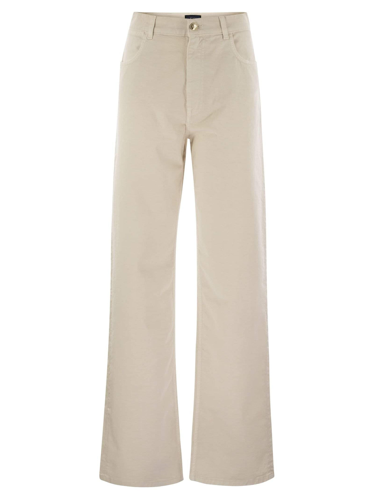 Fay women 5-pocket trousers in stretch cotton drill — product image 1