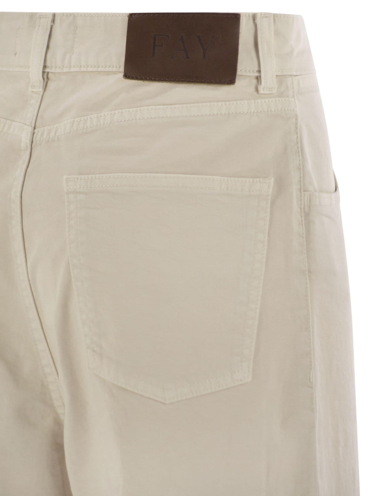 Fay women 5-pocket trousers in stretch cotton drill — product image 4