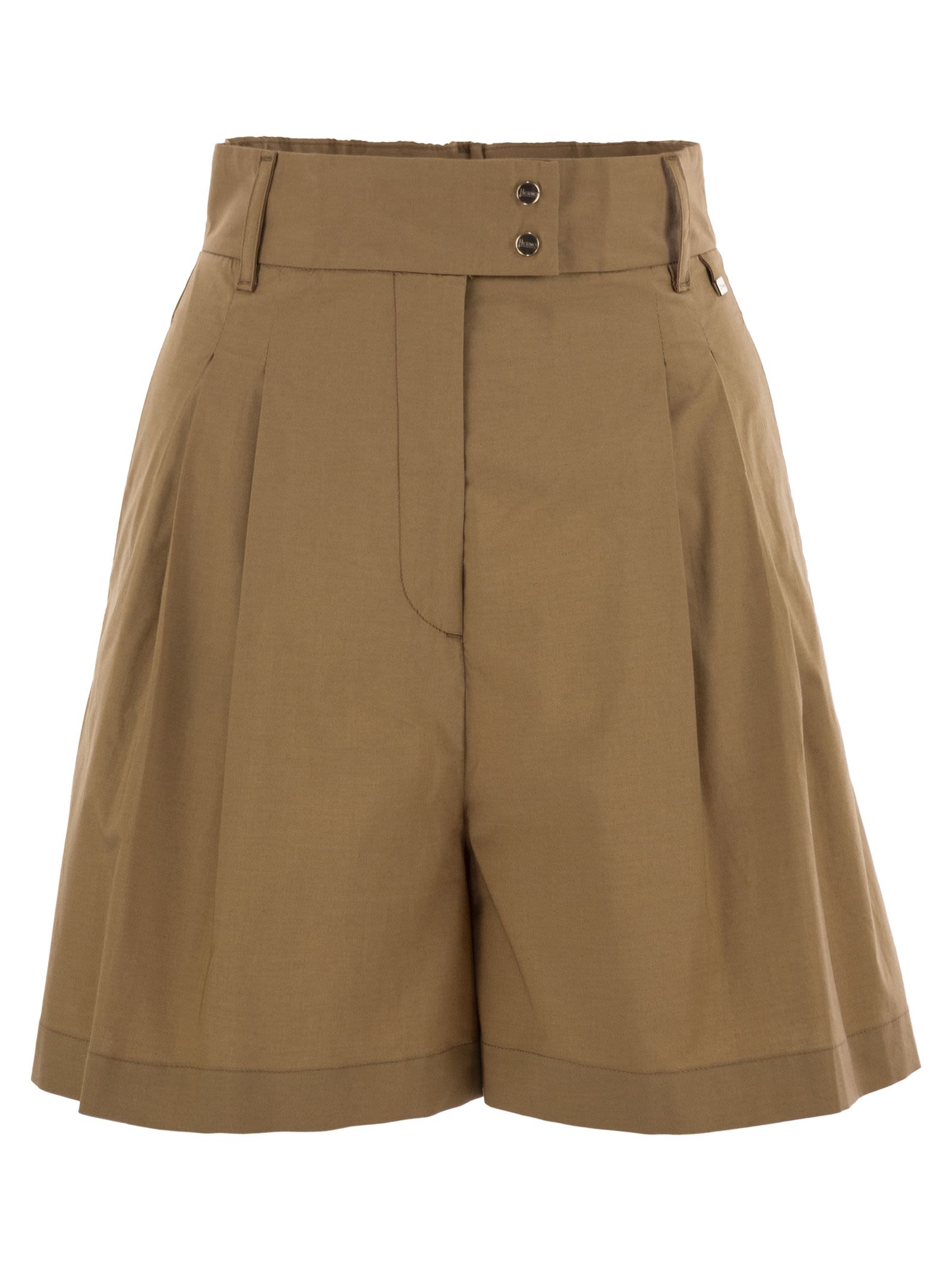 Herno Women Stretch Cotton Bermuda Shorts by Luosophy