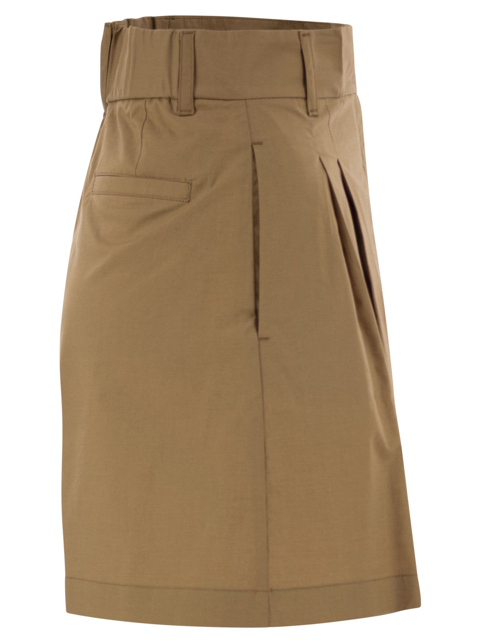 Herno Women Stretch Cotton Bermuda Shorts by Luosophy