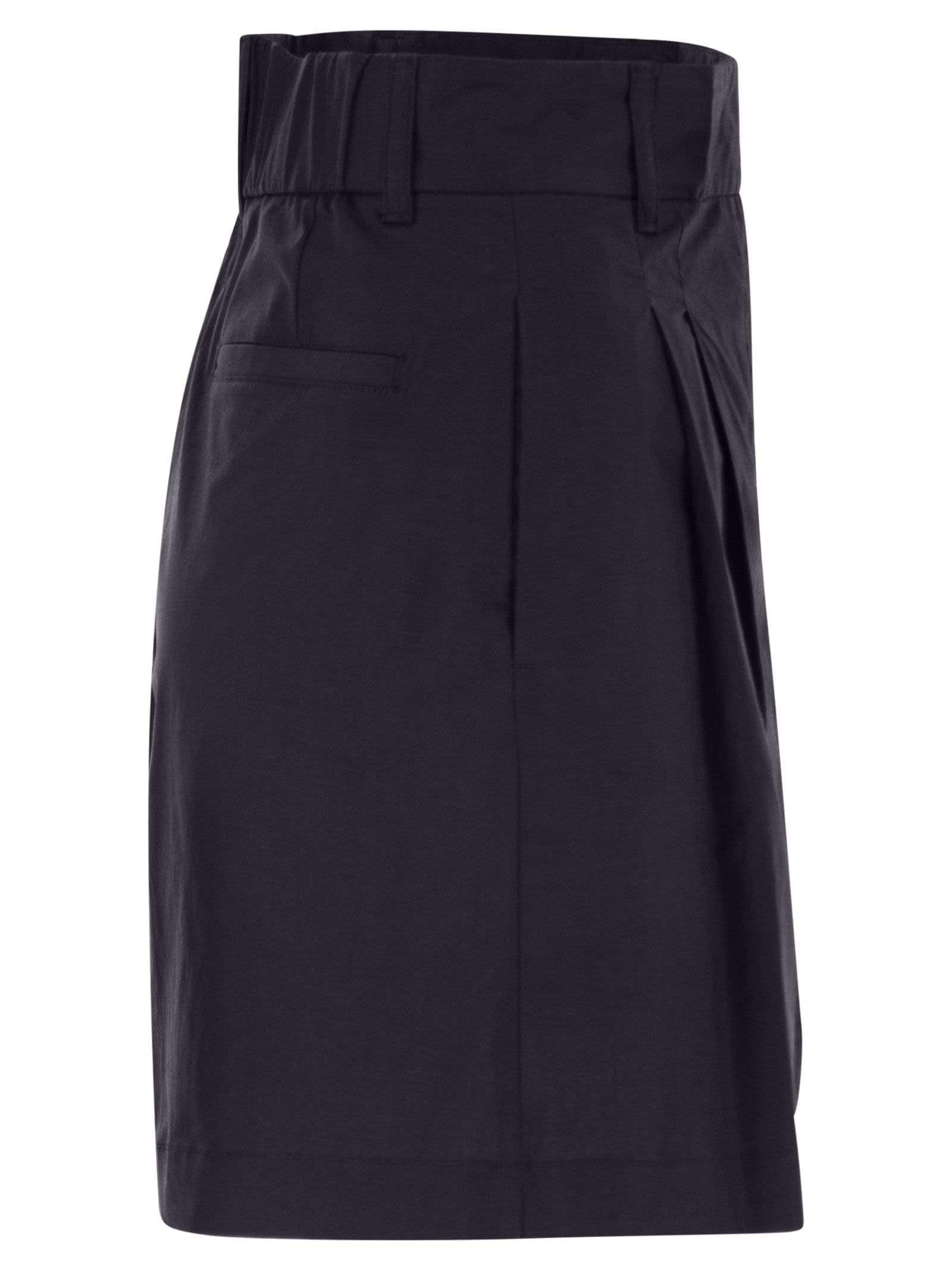 Herno Women Stretch Cotton Bermuda Shorts