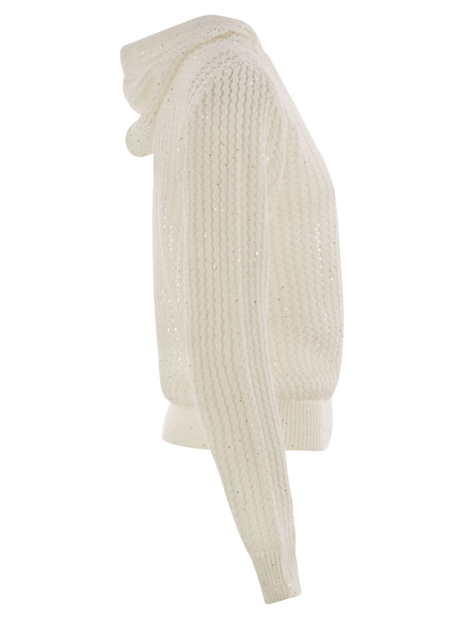 Peserico Women Pure Cotton Cordonet Jumper With Sequins by Luosophy