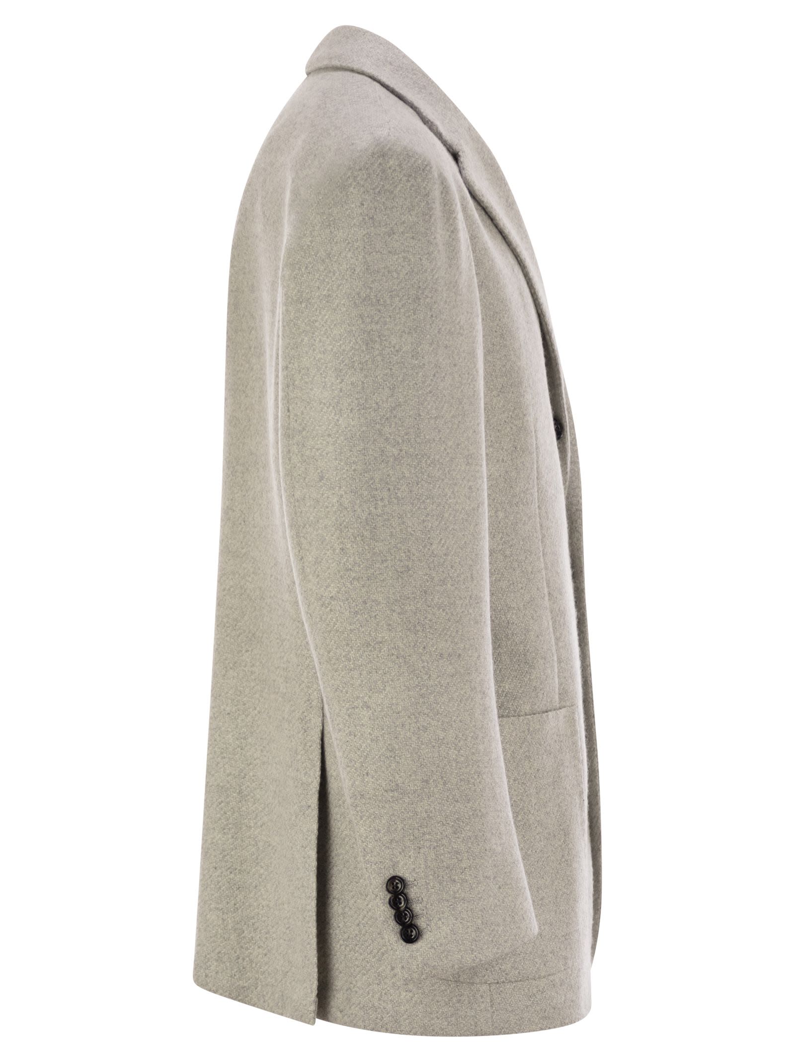 Kiton Men Single-Breasted Cashmere Jacket by Luosophy