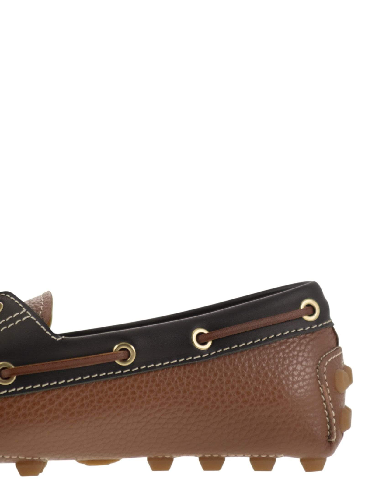 Tods women leather boat bubble grommet
