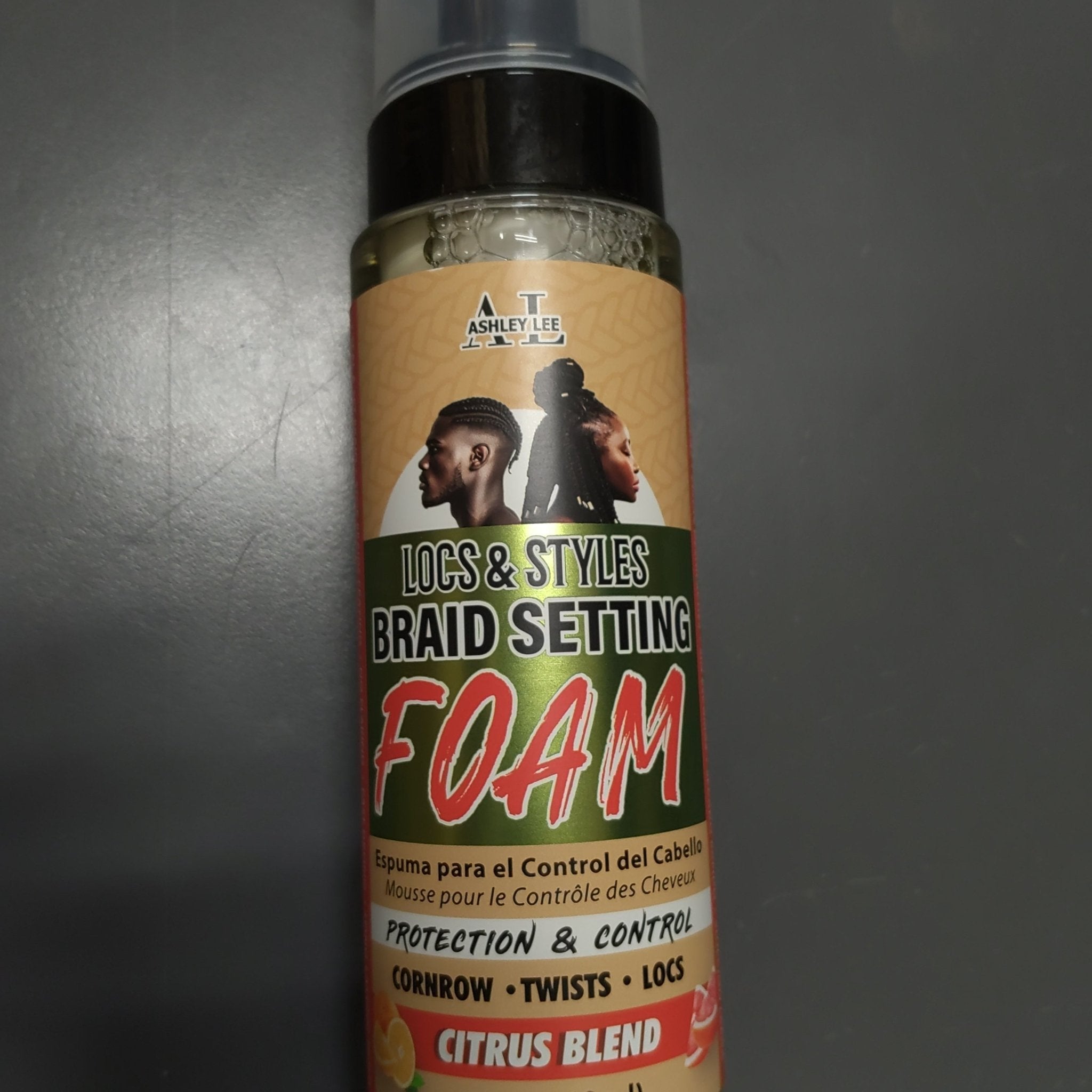 Ashley Lee Locs & Styles Braid Setting Foam, Citrus Blend, 8 oz