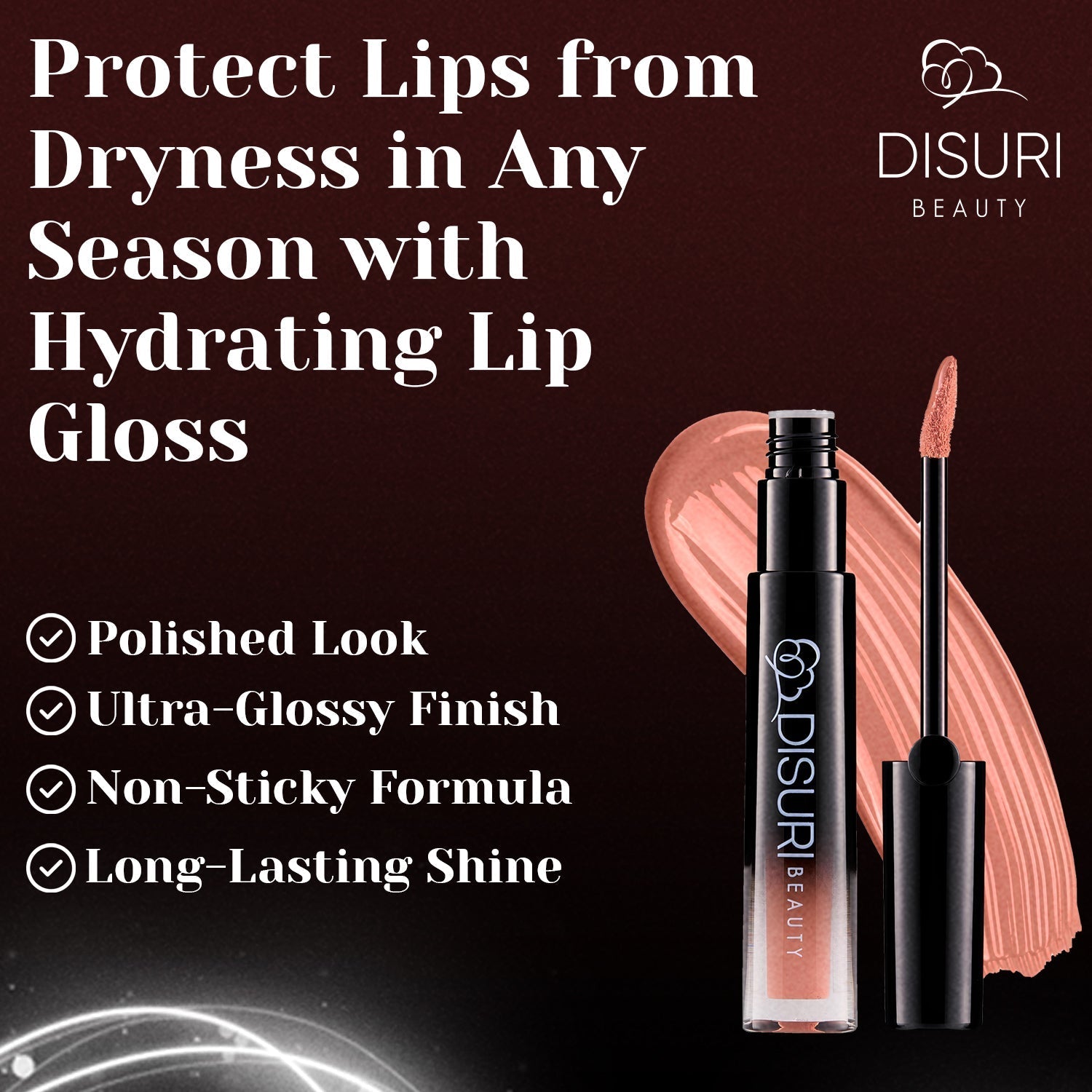 DISURI Beauty Glossy Blast Lip Gloss - Astoria (M47)