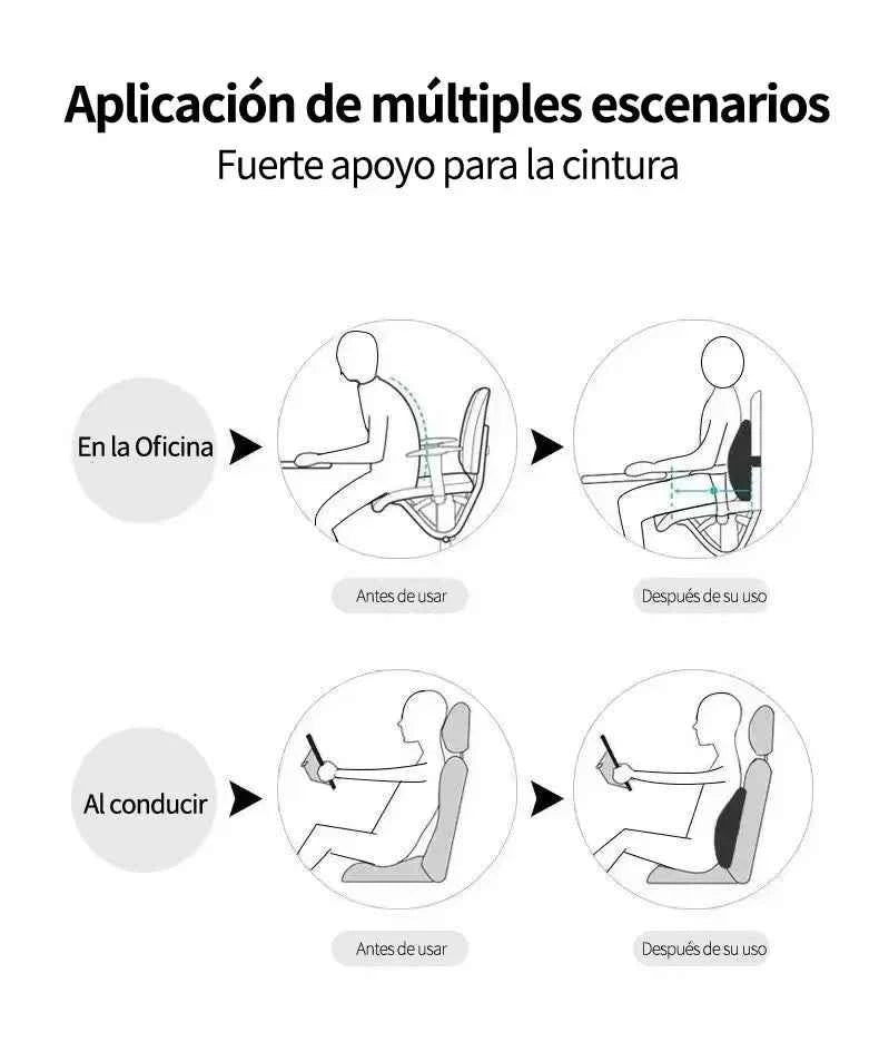 SpineEase™ Memory Foam Lumbar Support Cushion – Ergonomic Back Pillow for Pain Relief & Comfort