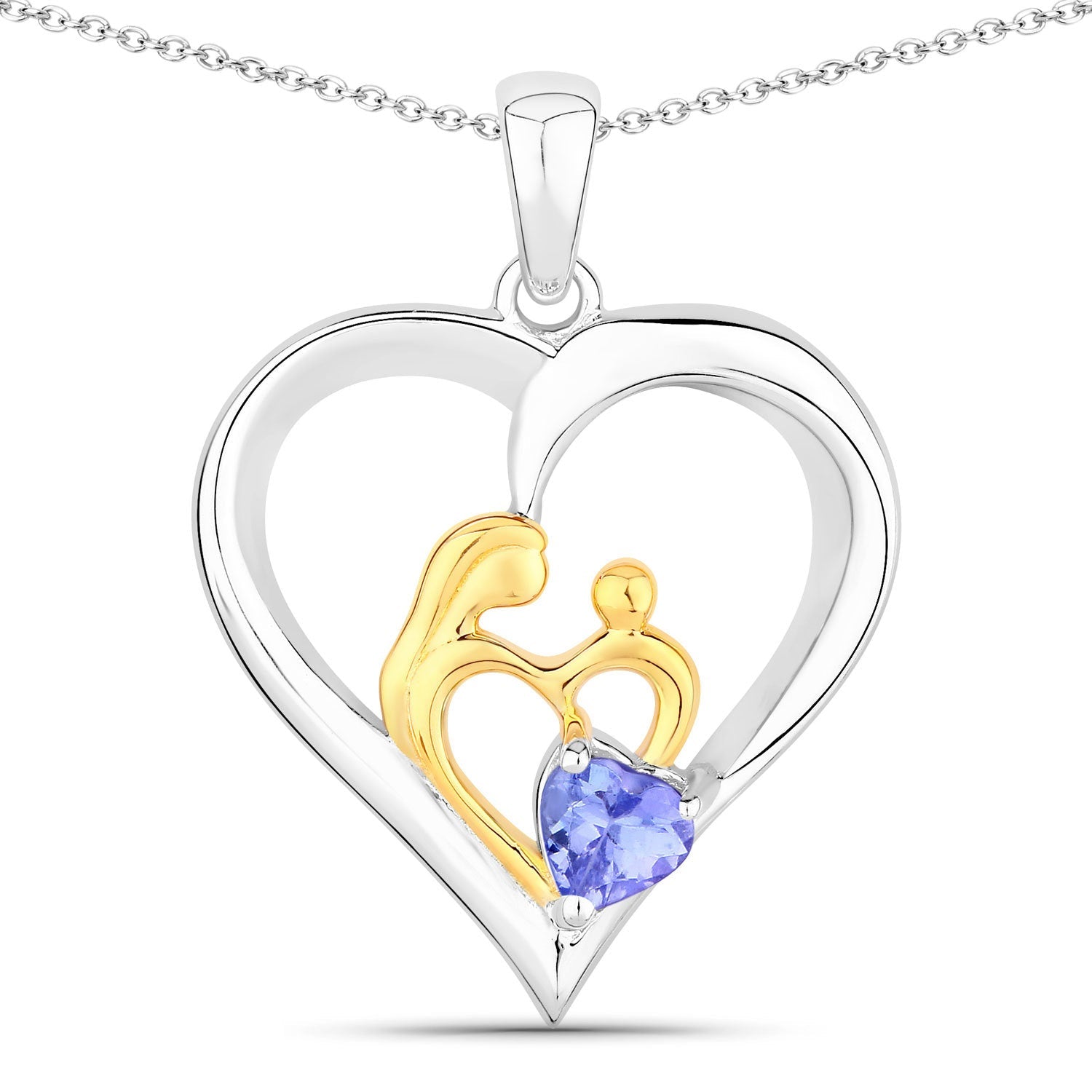 0.45 Carat Genuine Tanzanite .925 Sterling Silver Pendant by Bids.com
