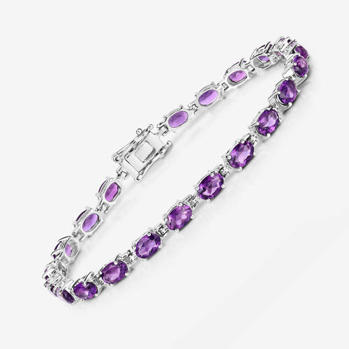 7.98 Carat Genuine Amethyst .925 Sterling Silver Bracelet by Bids.com