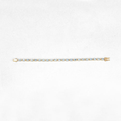 11.22 Carat Genuine Blue Topaz .925 Sterling Silver Bracelet DestGlow