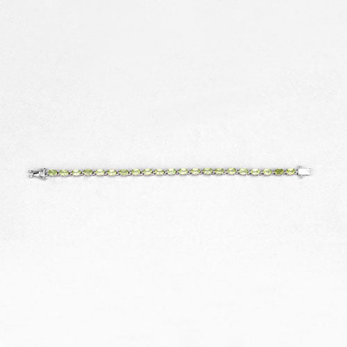 8.61 Carat Genuine Peridot .925 Sterling Silver Bracelet by Bids.com