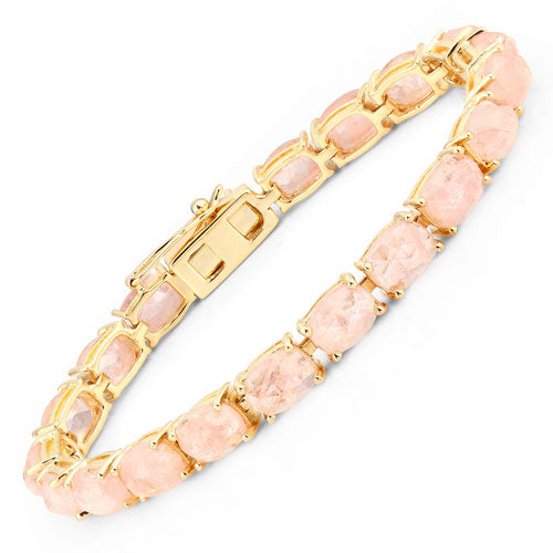 34.50 Carat Genuine Morganite .925 Sterling Silver Bracelet by Bids.com