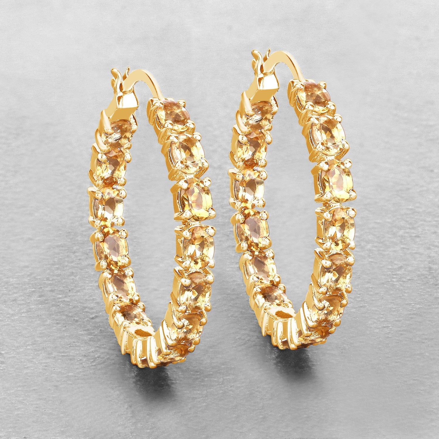4.80 Carat Genuine Citrine .925 Sterling Silver Earrings DestGlow