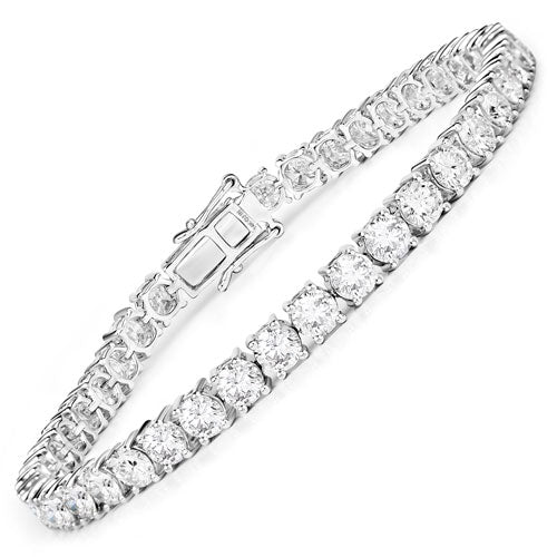 10.00 Carat Lab Grown Diamond 14K White Gold Bracelet by Bids.com