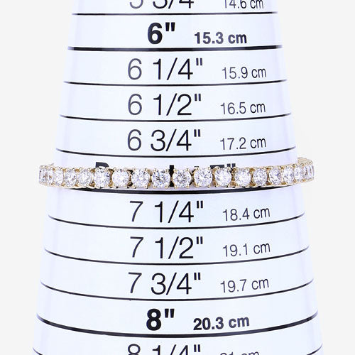 10.00 Carat Lab Grown Diamond 14K Yellow Gold Bracelet by Bids.com