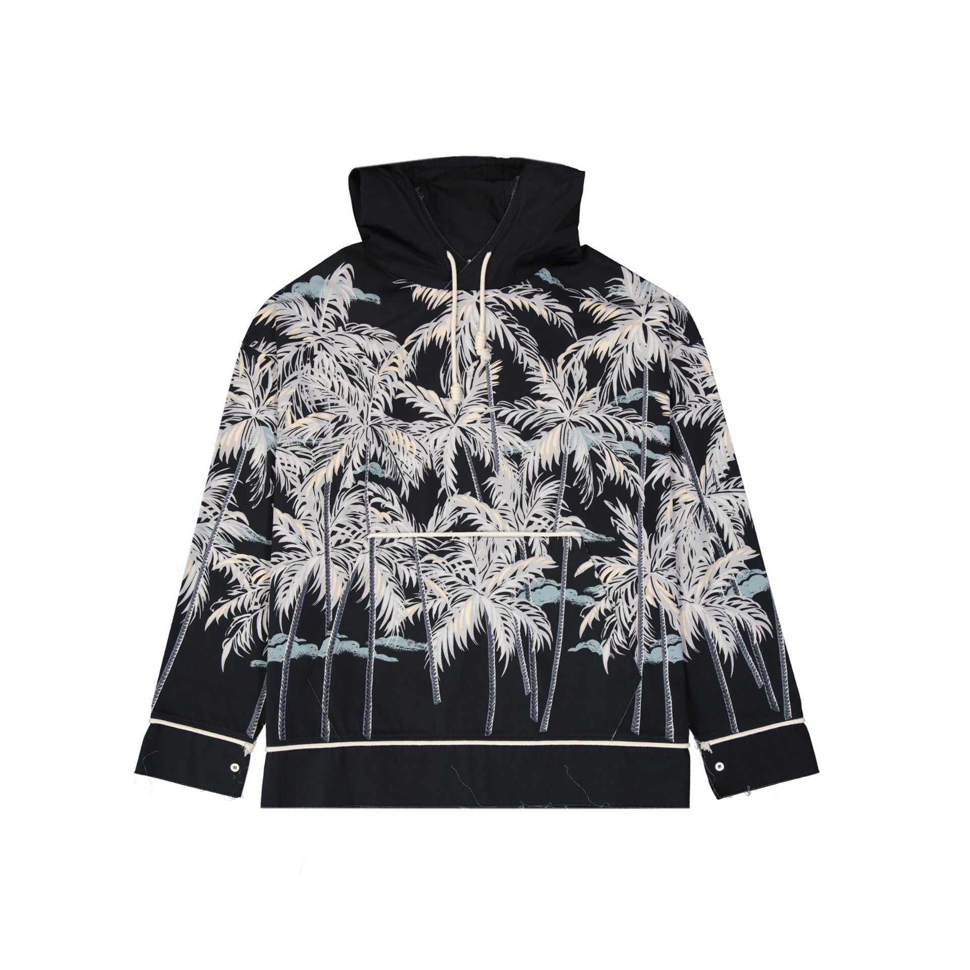 Palm Angels Hooded Printed Shirt Men by Luosophy