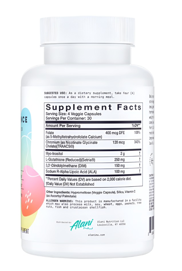 Alani Nu Balance Capsules - 120 Capsules (30 Servings) by Comito Wellness