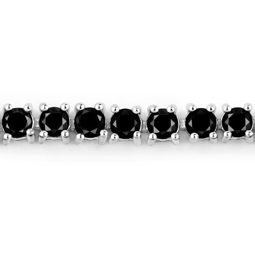 3.15 Carat Genuine Black Diamond .925 Sterling Silver Bracelet by Bids.com