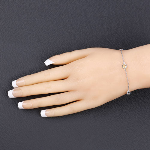 1.83 Carat Genuine Multi Stones .925 Sterling Silver Bracelet DestGlow