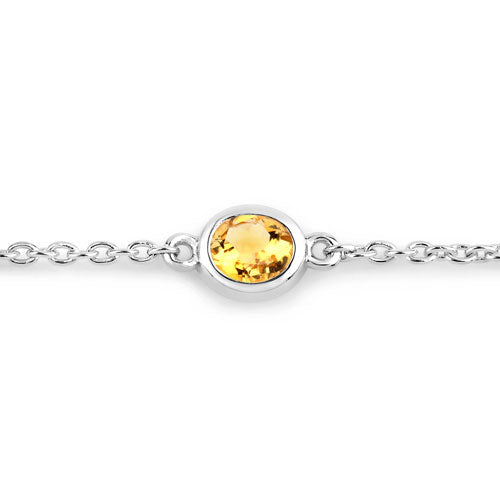 1.83 Carat Genuine Multi Stones .925 Sterling Silver Bracelet DestGlow