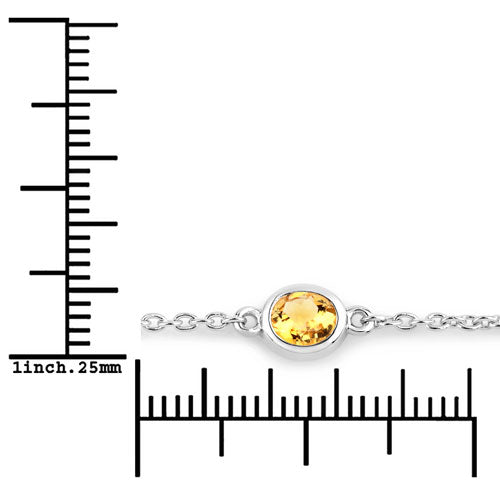 1.83 Carat Genuine Multi Stones .925 Sterling Silver Bracelet DestGlow