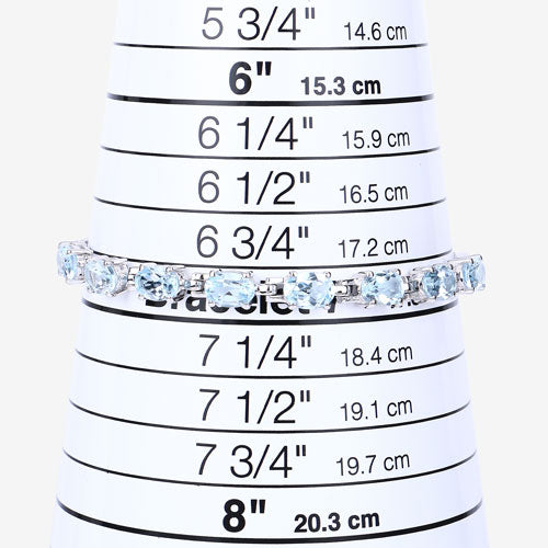 7.60 Carat Genuine Blue Topaz .925 Sterling Silver Bracelet by Bids.com