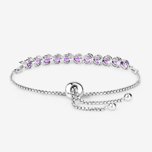 2.64 Carat Genuine Amethyst .925 Sterling Silver Bracelet by Bids.com