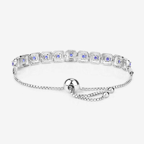 1.10 Carat Genuine Tanzanite .925 Sterling Silver Bracelet by Bids.com